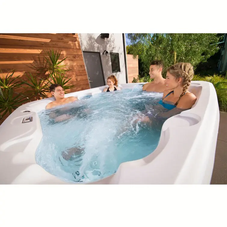 Lifesmart Spas 110 Volt 7 - Person 22 - Jet Square Plug And Play Hot Tub with Ozonator in Espresso
