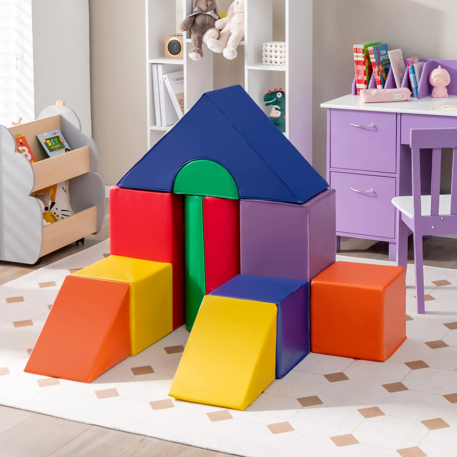 11-Piece Climb and Crawl Foam Block Play Set, Waterproof Foam Climbing Toy Set
