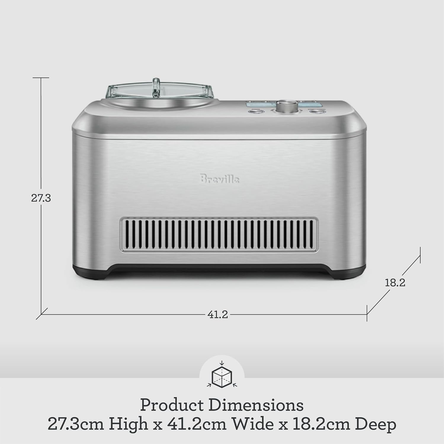 Breville the Smart Scoop Ice Cream Maker, Brushed Stainless Steel BCI600BSS