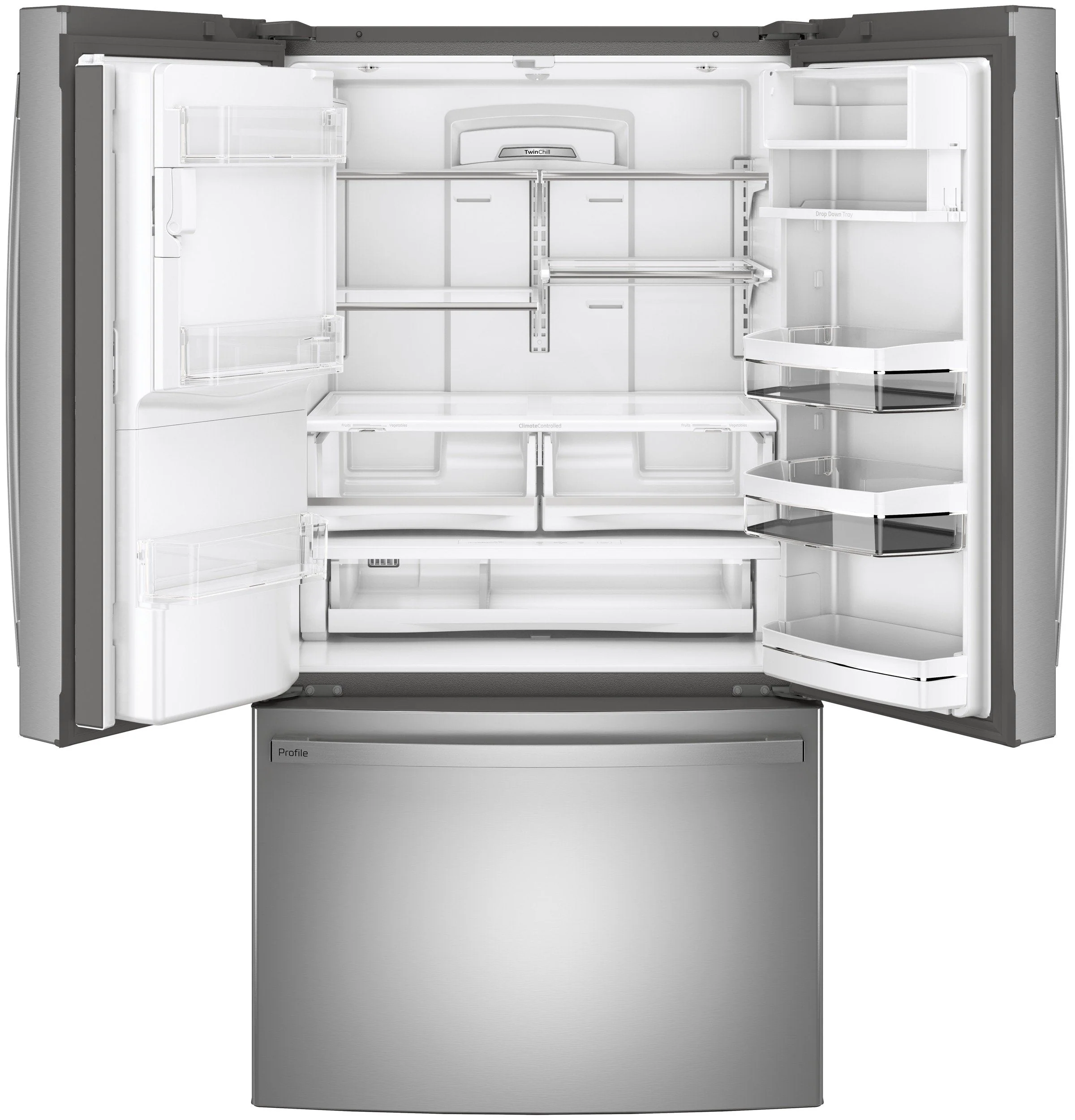 GE Profile? Series ENERGY STAR? 27.7 Cu. Ft. Fingerprint Resistant French-Door Refrigerator with Hands-Free AutoFill