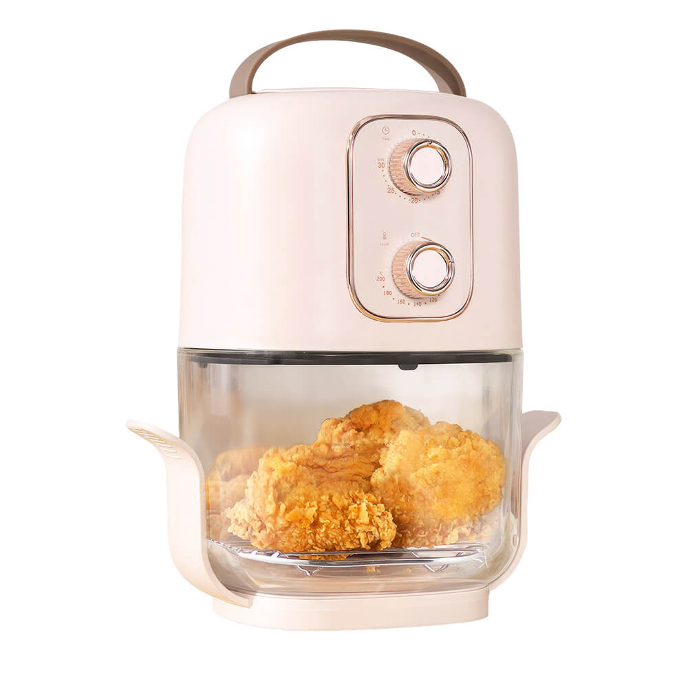 360�� Visible Glass Oil-free Air Fryer Baked Potatoes 2.5-Qt