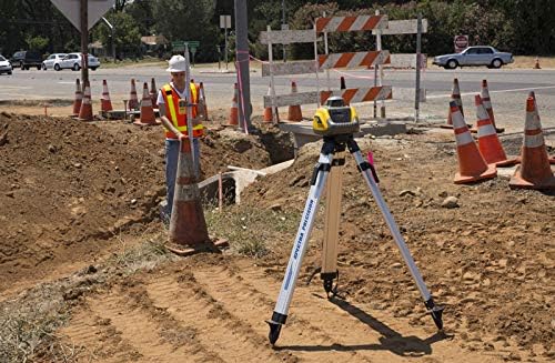 LL100N-2 Laser Level Kit with HR320 Receiver and Clamp, 15' Grade Rod (Inches), Tripod, and System Case , Yellow