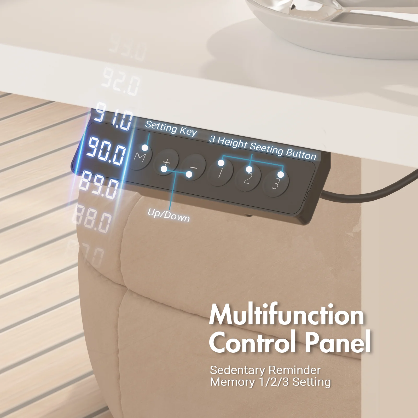 Electric Standing Desk  Adjustable Height 120cm