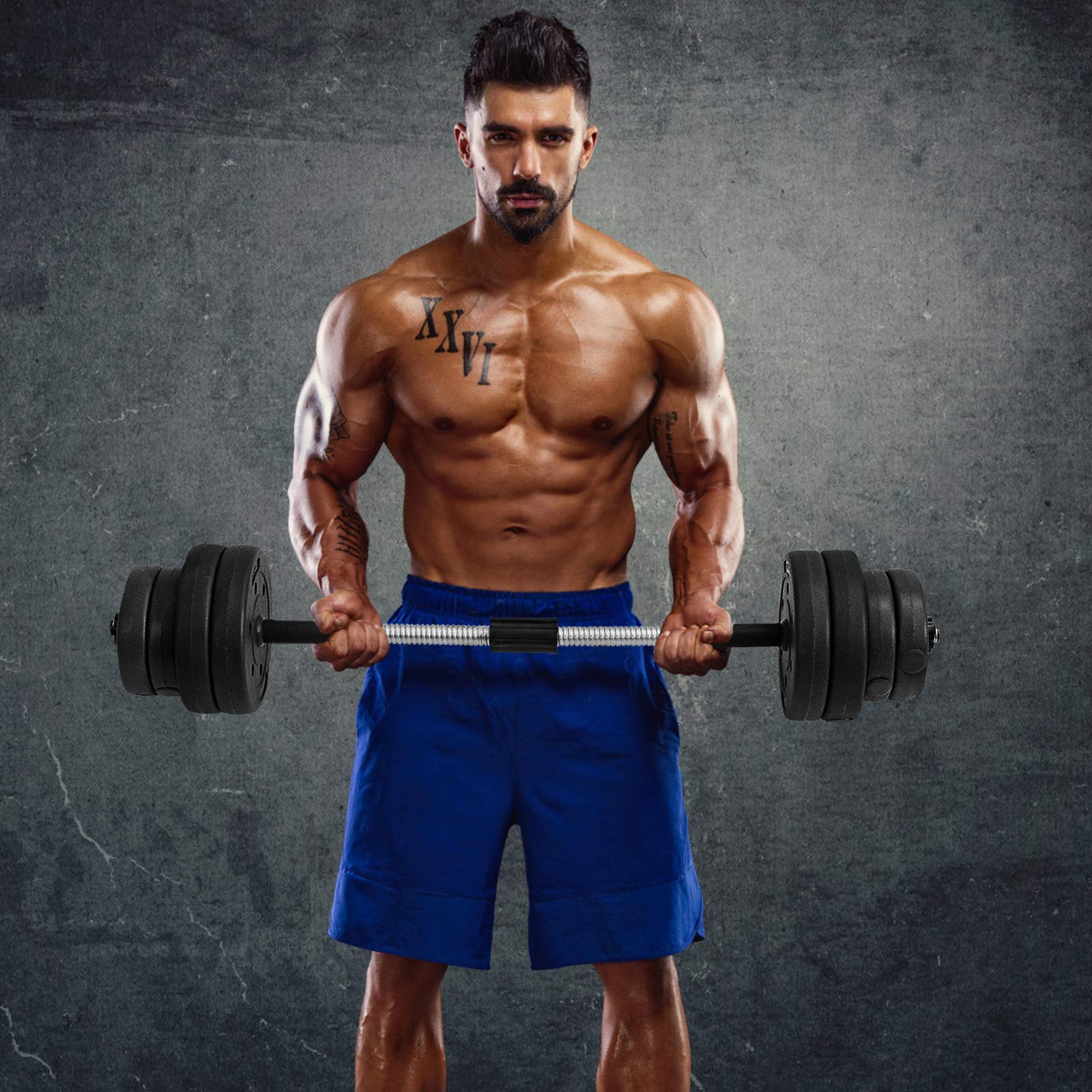 Adjustable Dumbbell Barbell Weight Pair 66 lbs