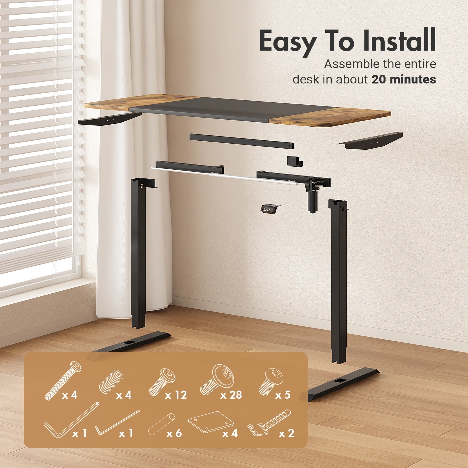 Electric Adjustable Height Standing Desk 140cm