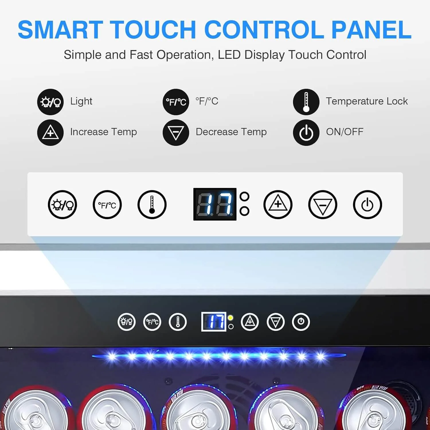 Beverage Refrigerator 24 Inch 180 Cans Beer Fridge