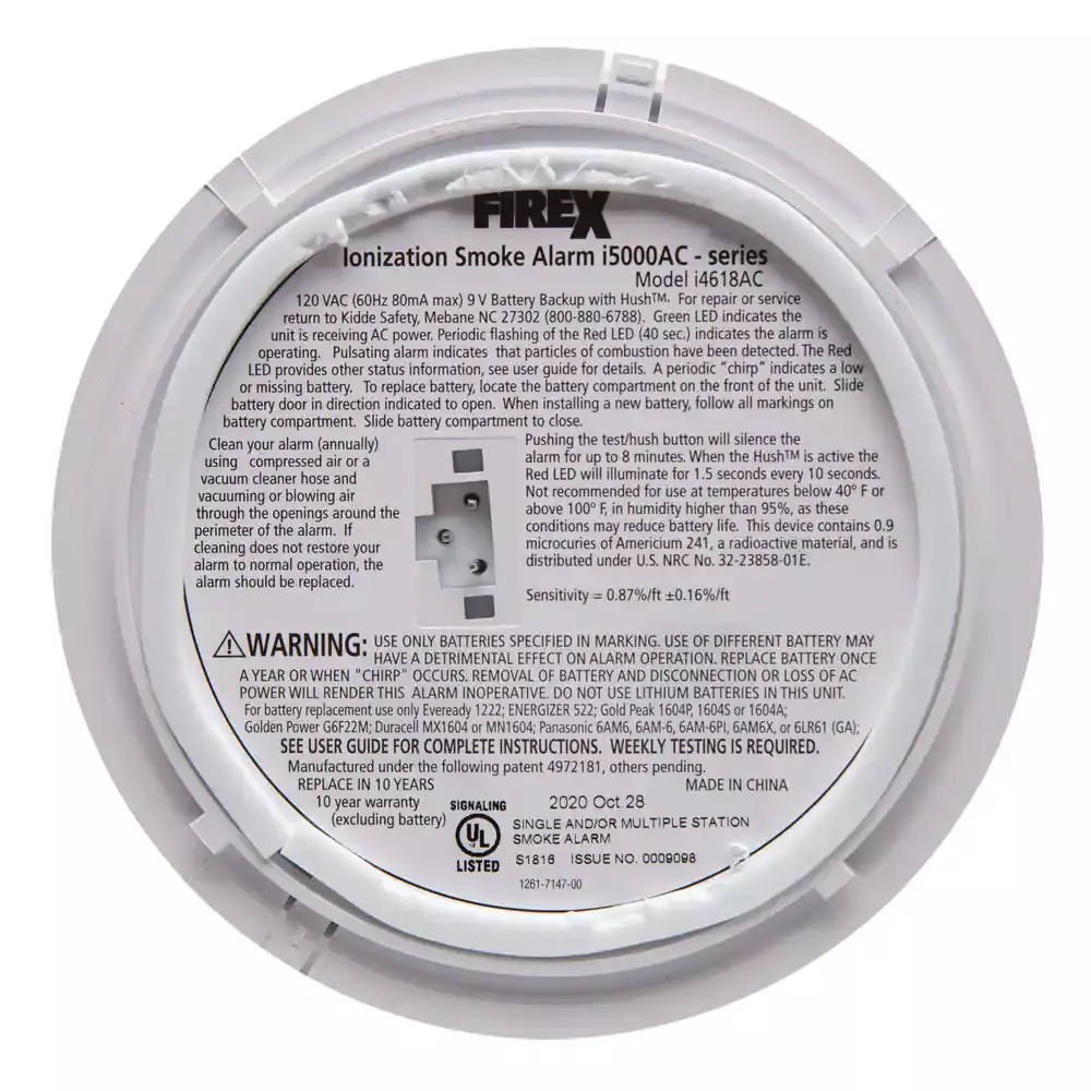 Firex 4-Pack Hardwired Smoke Detector with Ionization Sensor