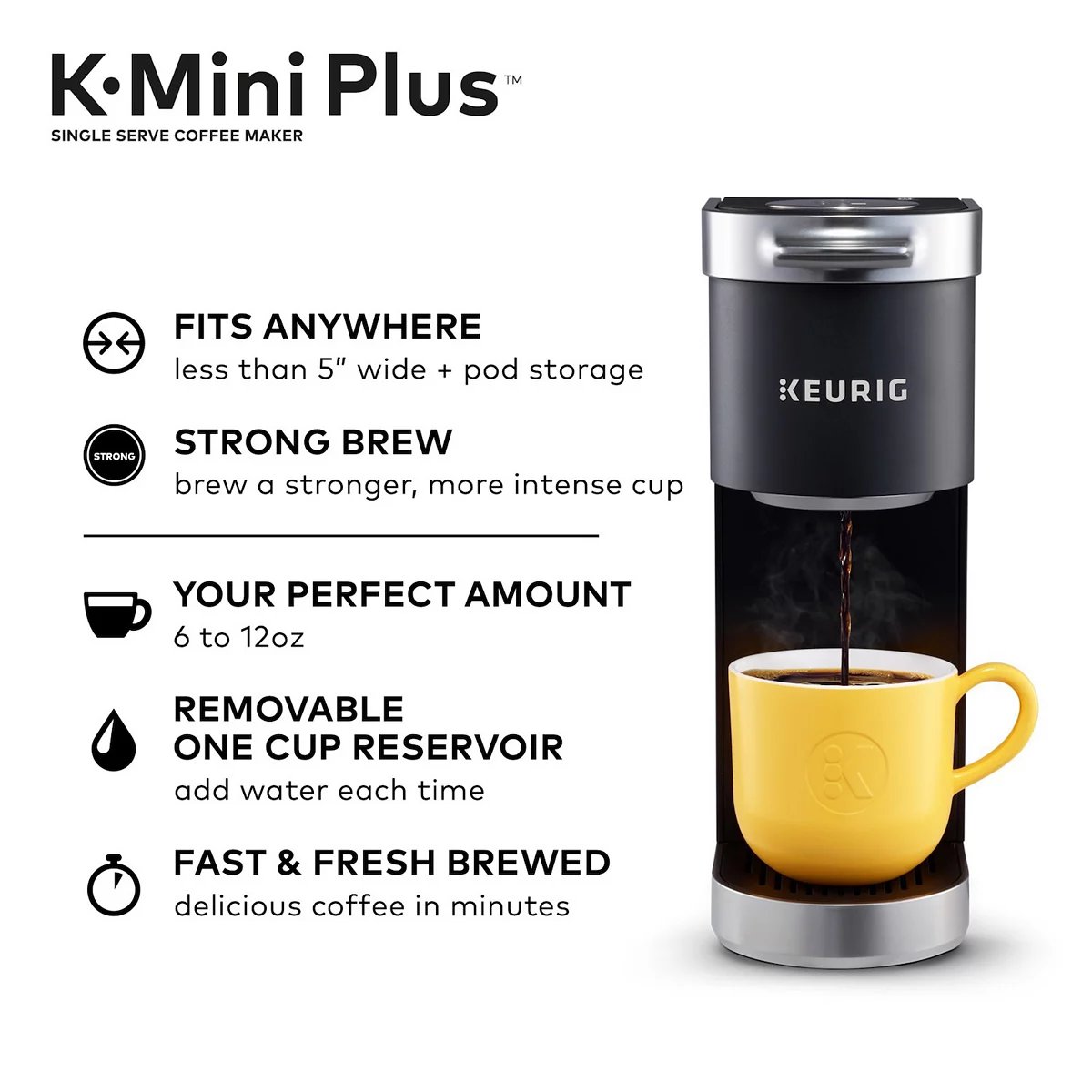 K-Mini Plus Single-Serve K-Cup Pod Coffee Maker