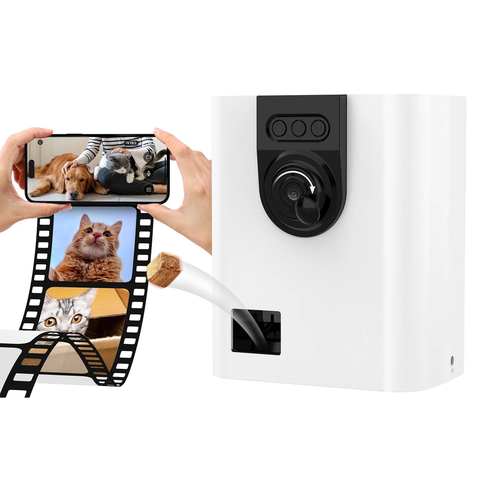 Pet Camera with Treat Dispenser