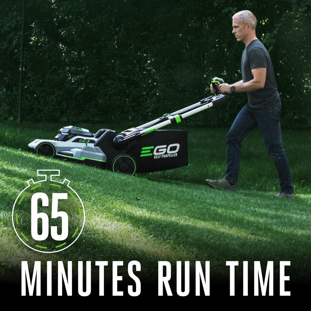 EGO Power+ LM2102SP-A 21-Inch 56-Volt Lithium-ion Self-Propelled Cordless Lawn Mower (2) 4.0Ah Battery and Rapid Charger Included