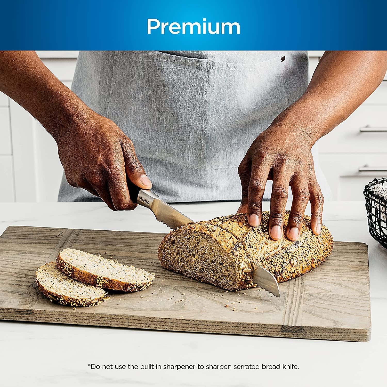 2024 Ninja K32017 Foodi NeverDull 17 Piece Premium Knife System Block Set with Built-in Sharpener, Stainless Steel/Black