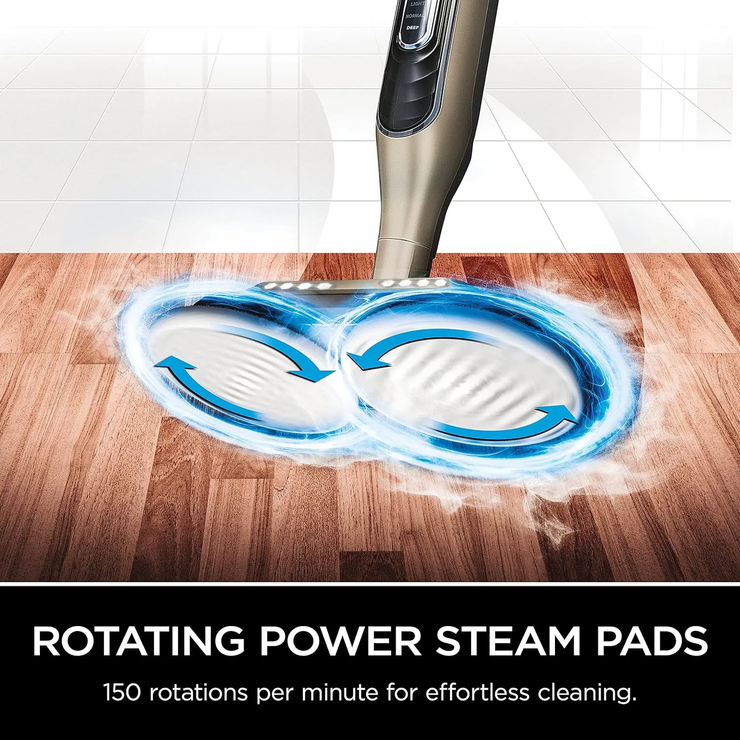 Shark Steam & Scrub Mop, Gold �C 3 Steam Modes, LED Headlights, 4 Washable Pads, For Sealed Hard Floors