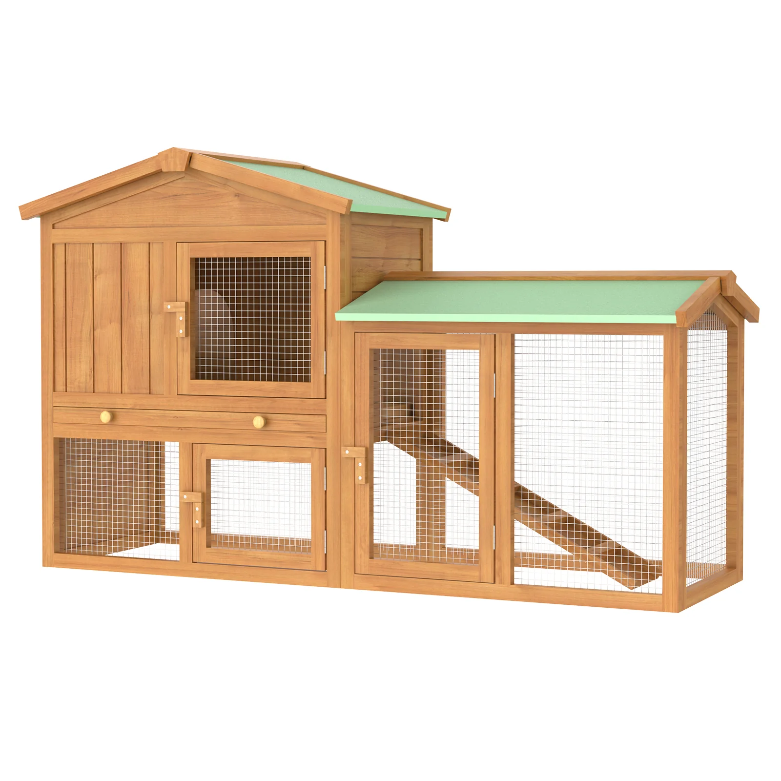 Rabbit Hutch Chicken Coop Wooden
