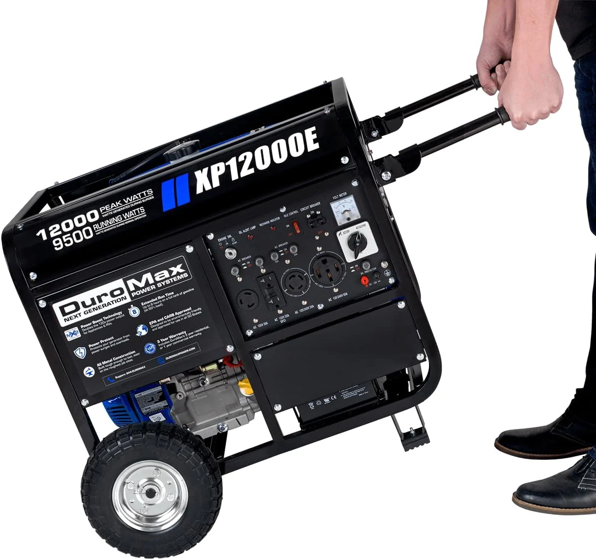 13,000-Watt Dual Fuel Portable Generator - Gas & Propane, Electric Start, Whole Home Backup Power, Transfer Switch Ready, RV & Emergency Ready