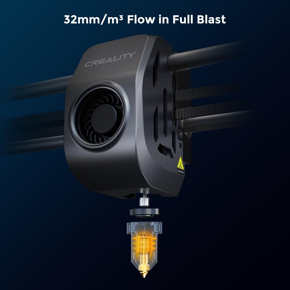 2024 New Version Creality K1C 3D Printer, 600mm/s Fast Printing Speed and Clog-free Direct Extruder, Support 300�� Printing and Carbon Fiber Filament, Auto Leveling and AI Camera 8.66*8.66*9.84 inch