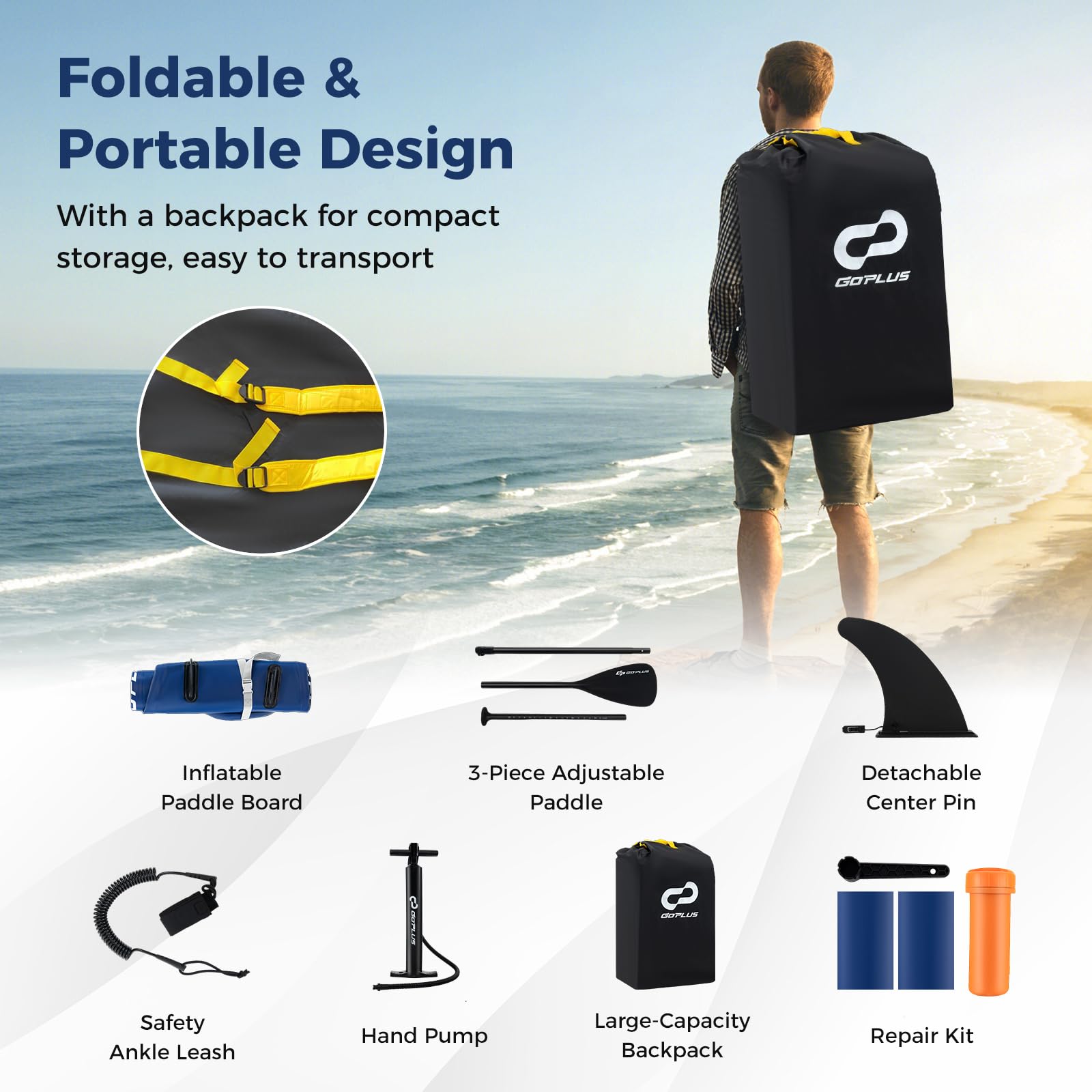 Inflatable Stand Up Paddle Board, 10FT SUP