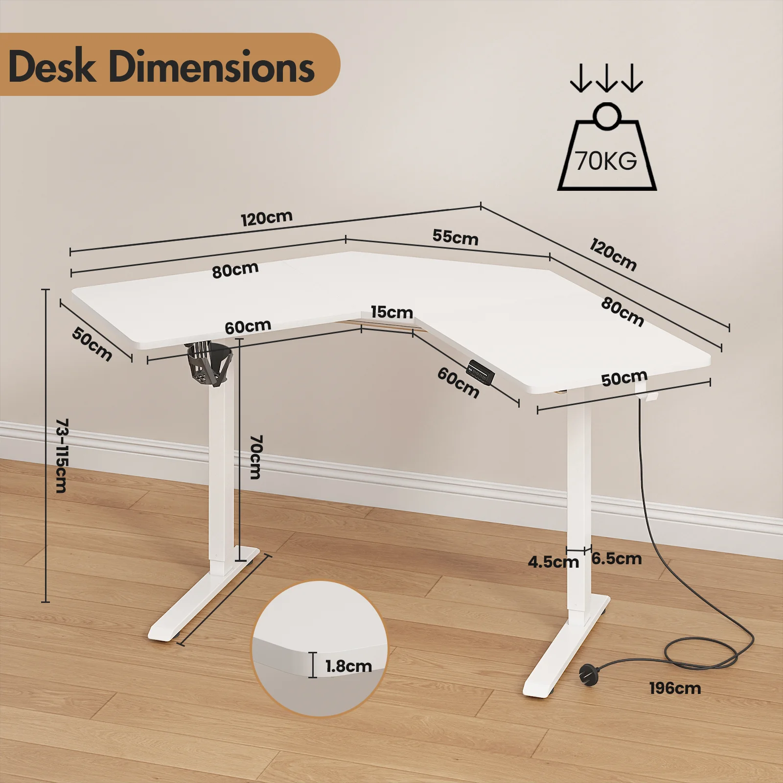 Electric Standing Desk L Shaped