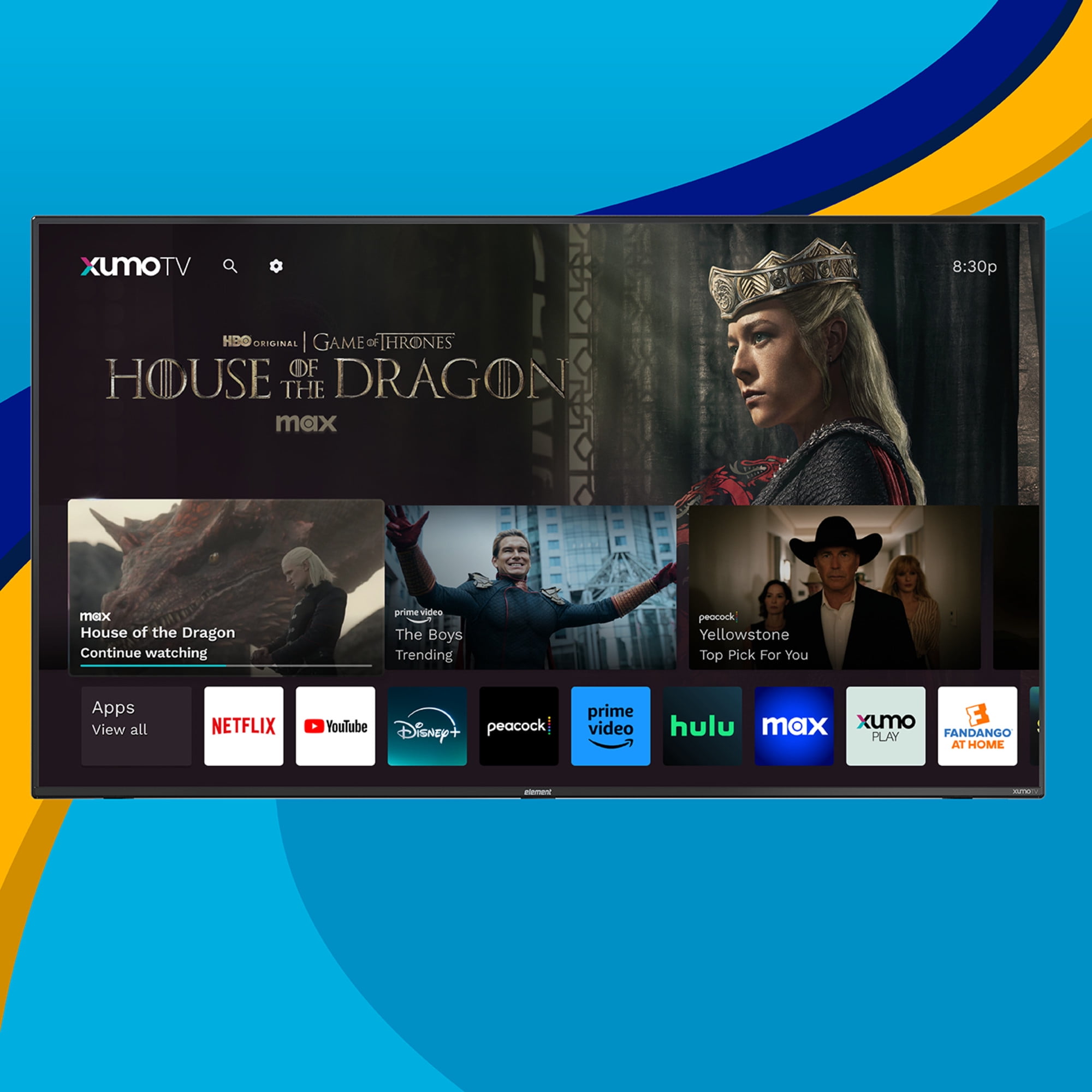 Element 43��� 4K UHD Xumo Smart TV with HDR & Dolby Vision, 120Hz Refresh Rate