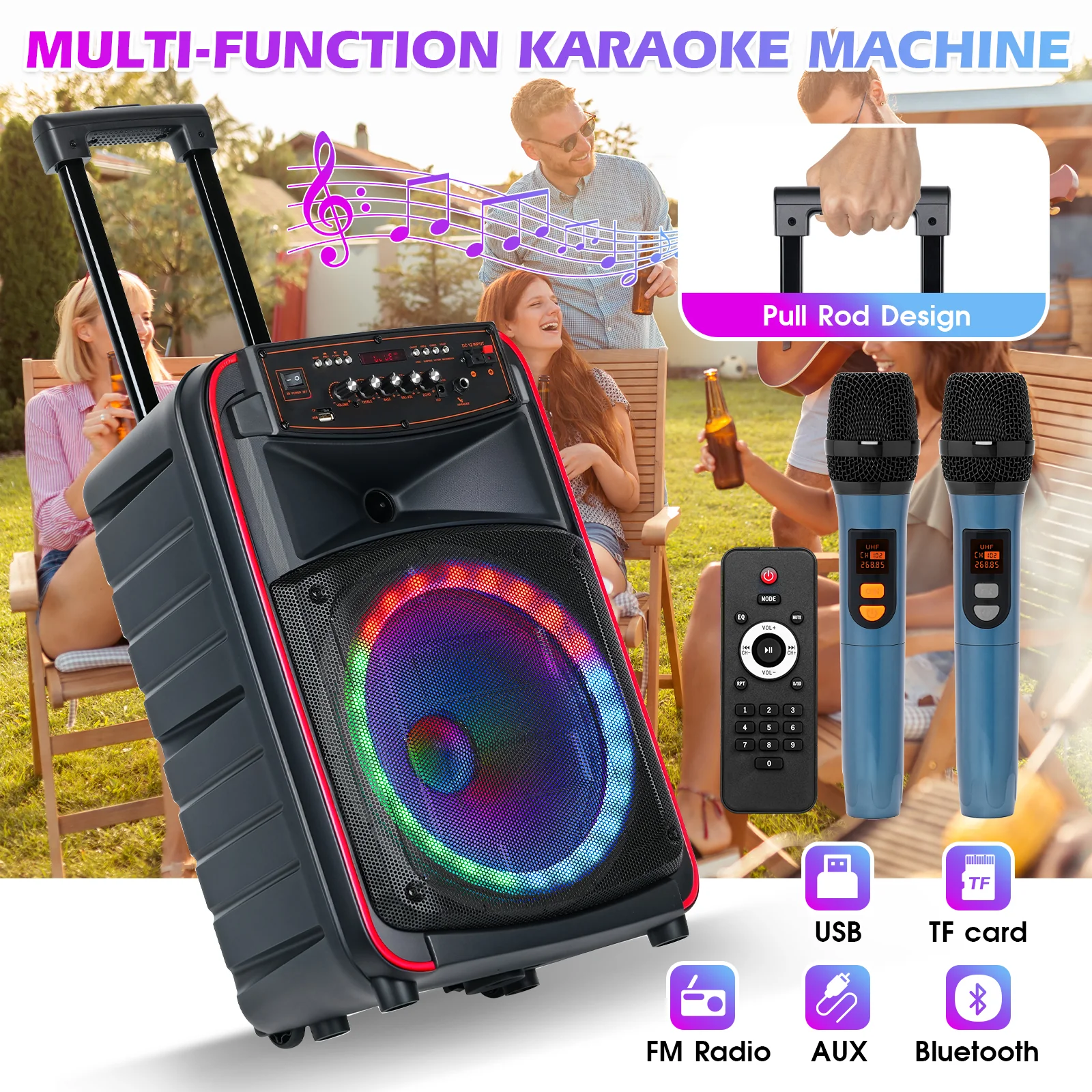 Karaoke Machine Portable Bluetooth Karaoke Speaker