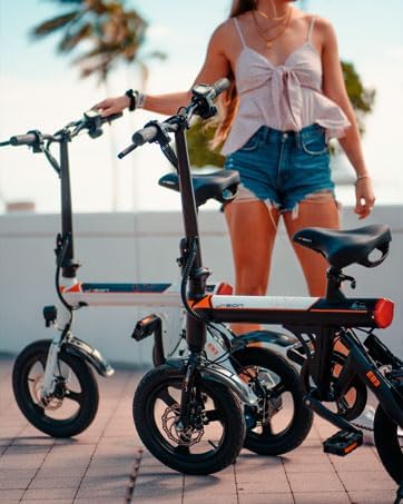 Electric Bike Adults 21mph, 500W Peak Motor, 270Wh Battery, Rear Suspension, 3 Levels Assist, 14