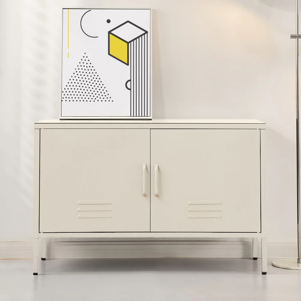 Artiss Buffet Sideboard Metal Cabinet - SWEETHEART White