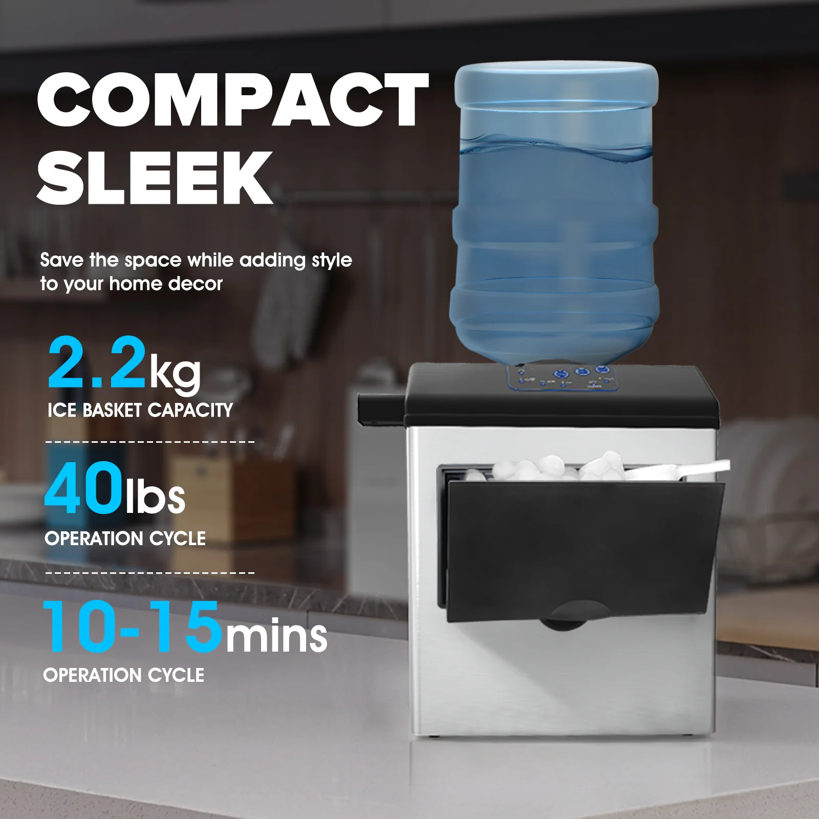 Countertop Water Dispenser Portable Ice Maker