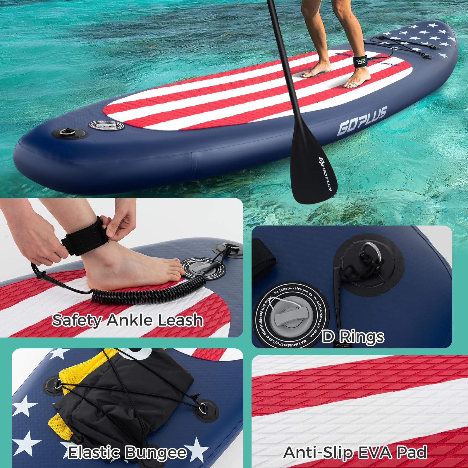 Inflatable Stand Up Paddle Board, 10FT SUP