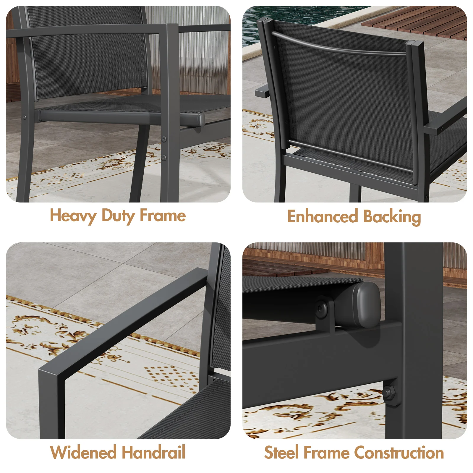 Patio Furniture Set 4 Pieces