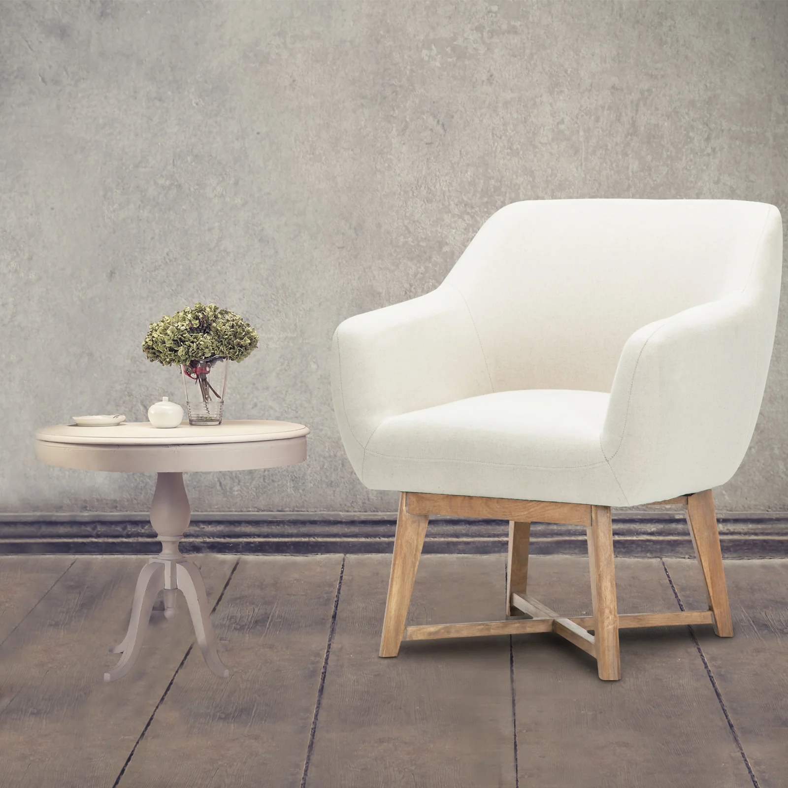 Artiss Armchair Tub Chair Beige Aston