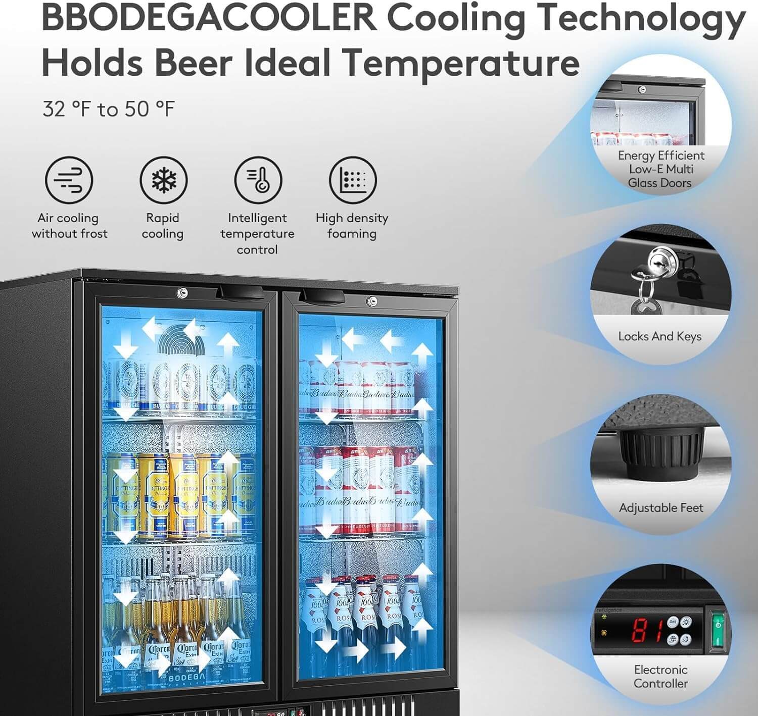 Under Counter Back Bar Refrigerator 7.4 Cu.Ft