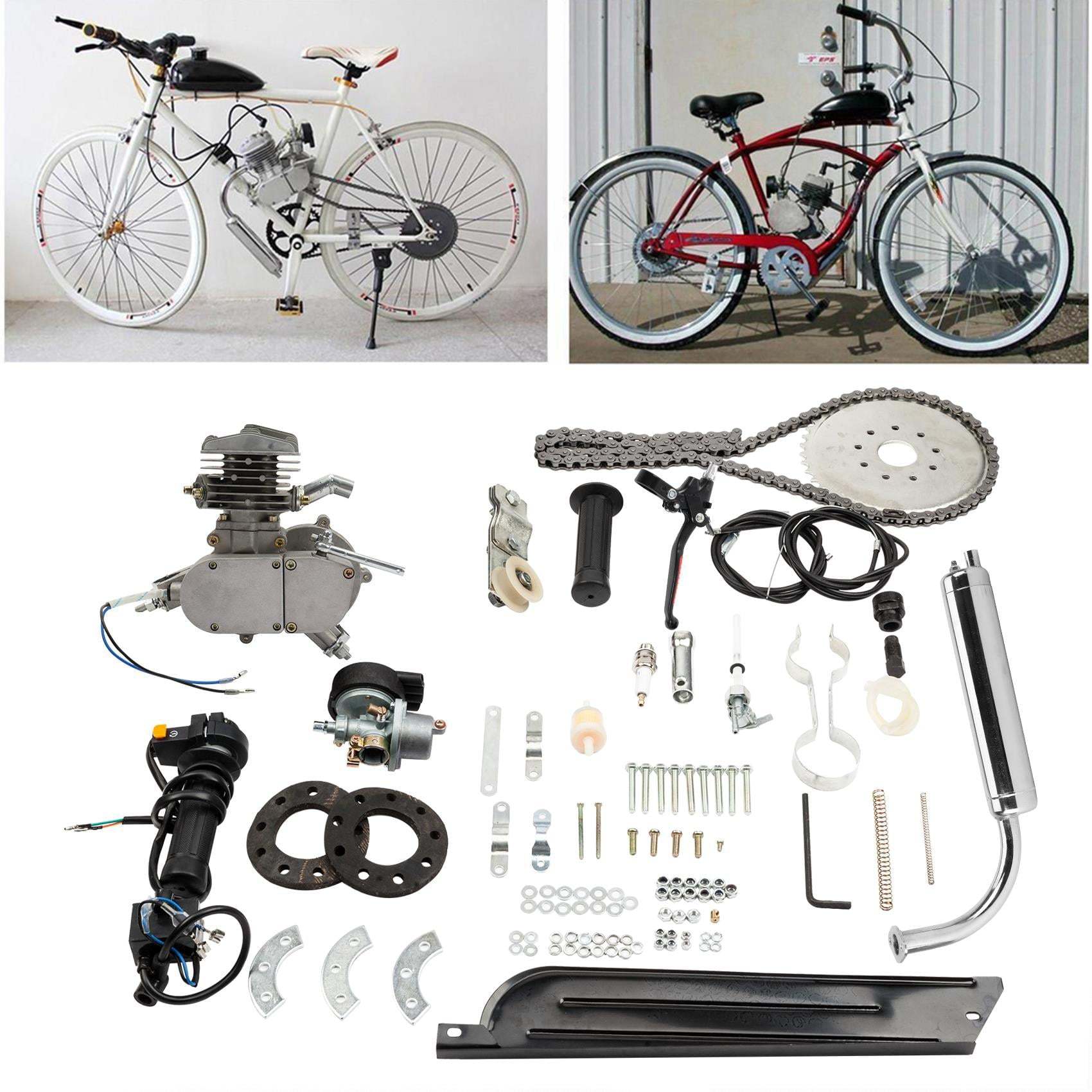 80cc 2-Stroke Engine Bike Motor Kit for 26��� Bicycles, Silver White
