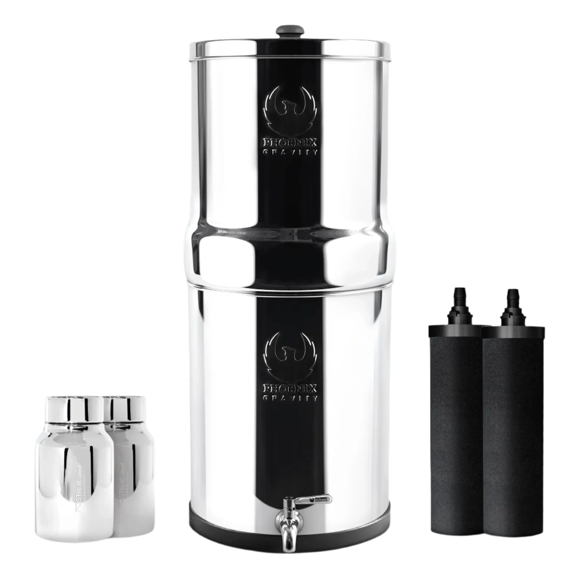 Phoenix Stainless Steel 6L with Fluoride & Smart Carbon Filter - Stainless Steel Stand