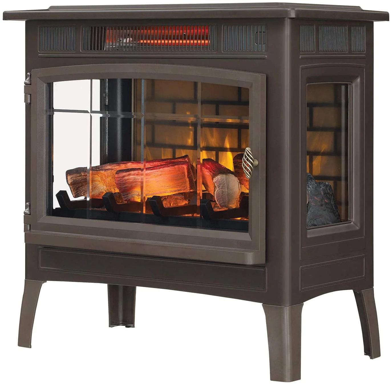 Duraflame 3D 24 W x 23.4 H x 12.9 D 34.1lb Infrared Electric Fireplace Stove - Cream