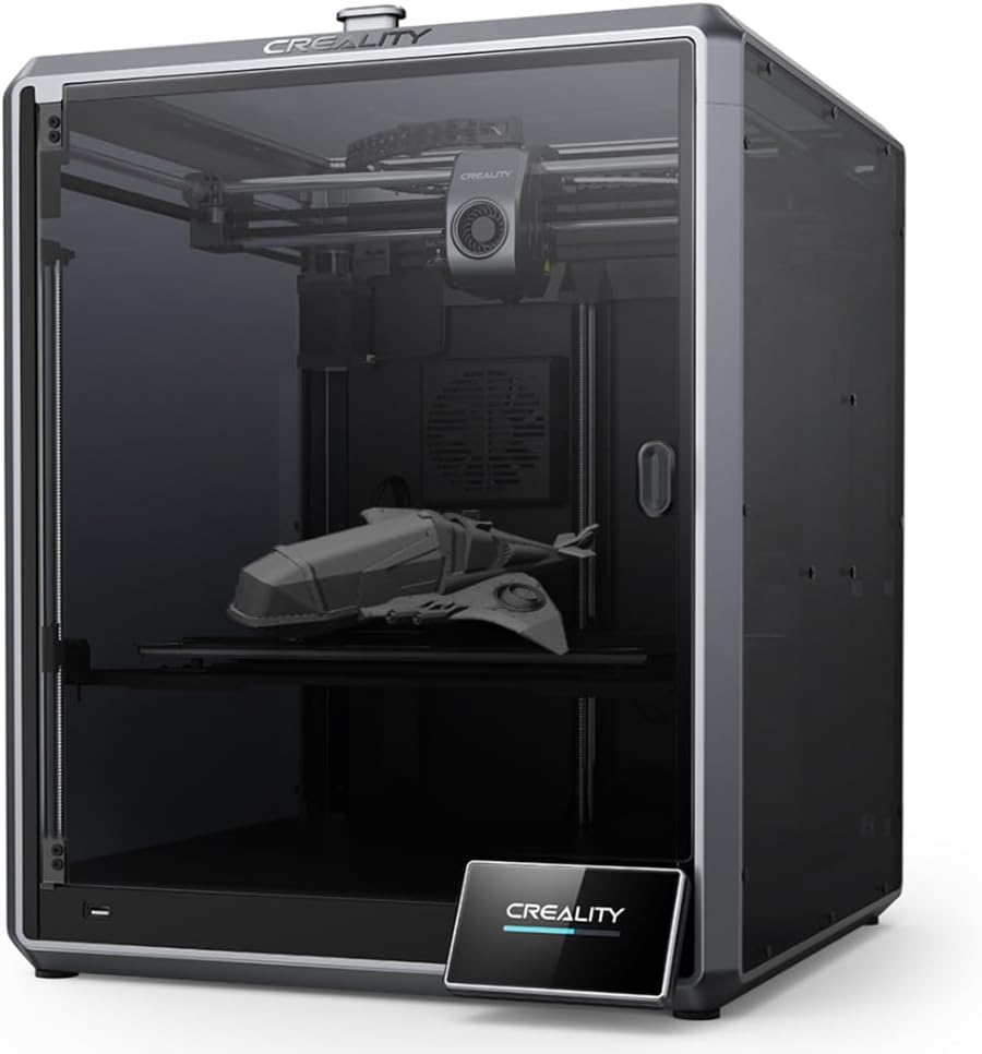 2024 New Version Creality K1C 3D Printer, 600mm/s Fast Printing Speed and Clog-free Direct Extruder, Support 300�� Printing and Carbon Fiber Filament, Auto Leveling and AI Camera 8.66*8.66*9.84 inch