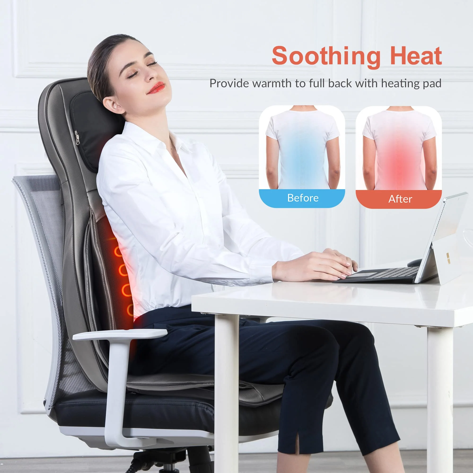 COMFIER Shiatsu Neck Back Massager with Heat