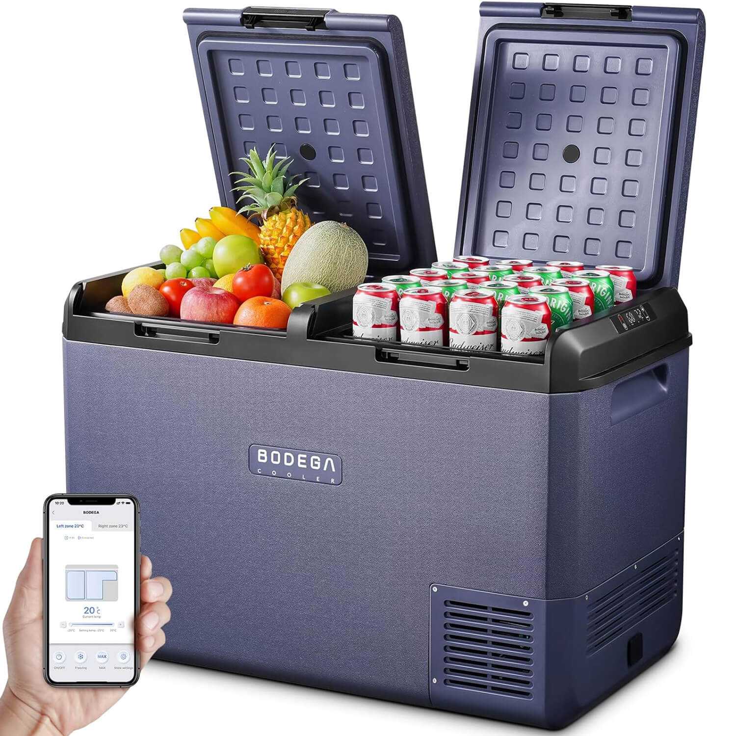 12 Volt Refrigerator 100QT/95L IPX4 Rating Water Resistant Dual Zone