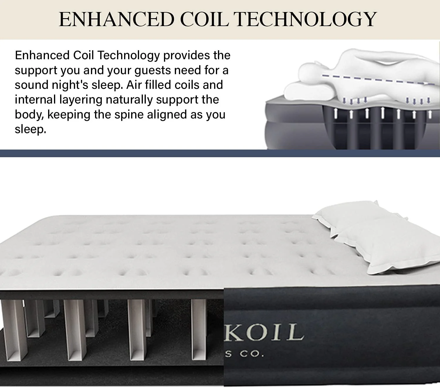 King Koil Luxury Air Mattress with High Speed Built-in Pump