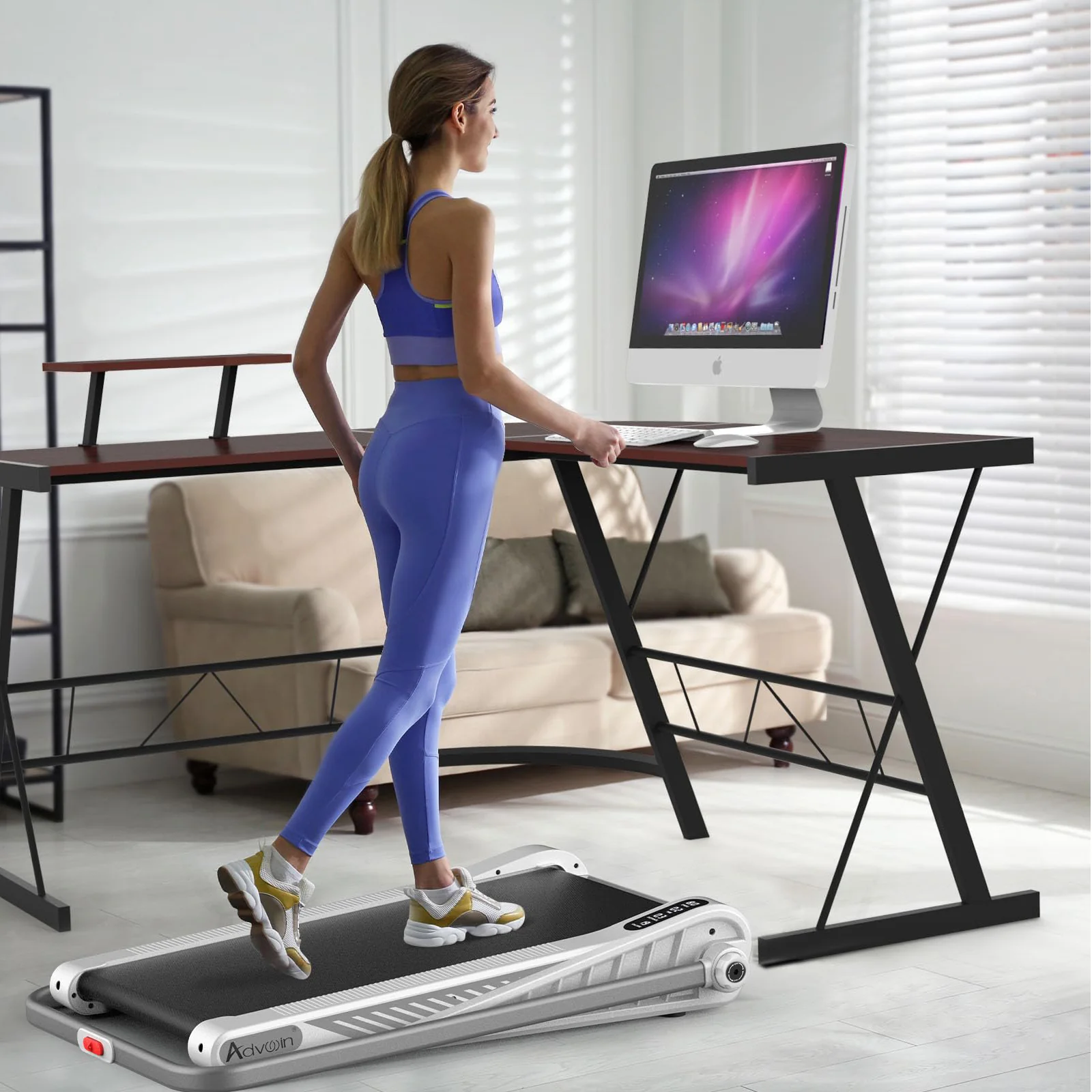 Treadmill Compact Walking Pad Silver
