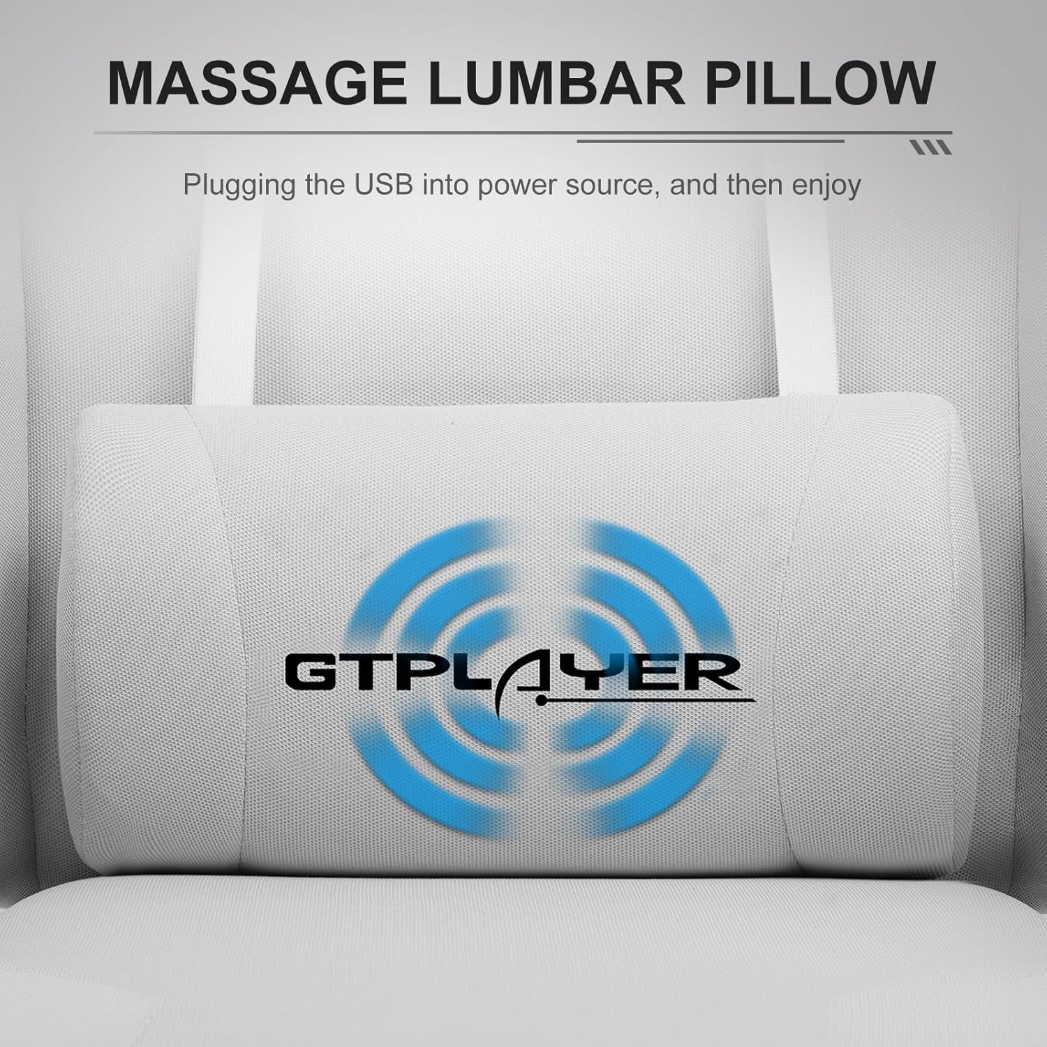 GTPLAYER Gaming Chair, Computer Chair with Footrest and Lumbar Support, Height Adjustable Game Chair with 360  -Swivel Seat and Headrest and for Office or Gaming (White)