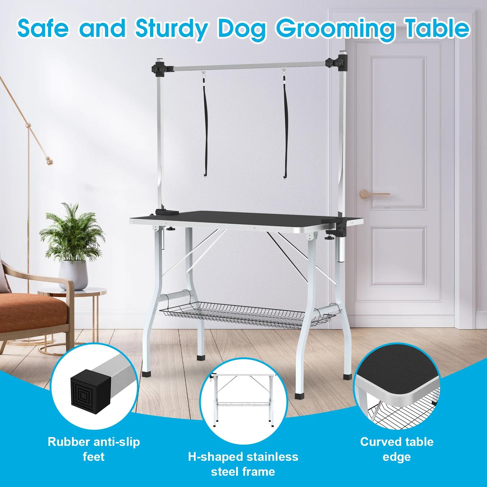 Pet Grooming Table 2 Arms Foldable