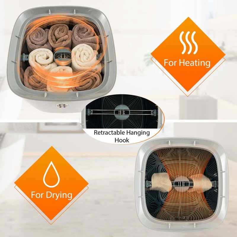 35L Large Towel Warmer Bucket Bathroom Spa Damp Towel Heater & Dryer Combo for Oversized Towels Bathrobes Blankets