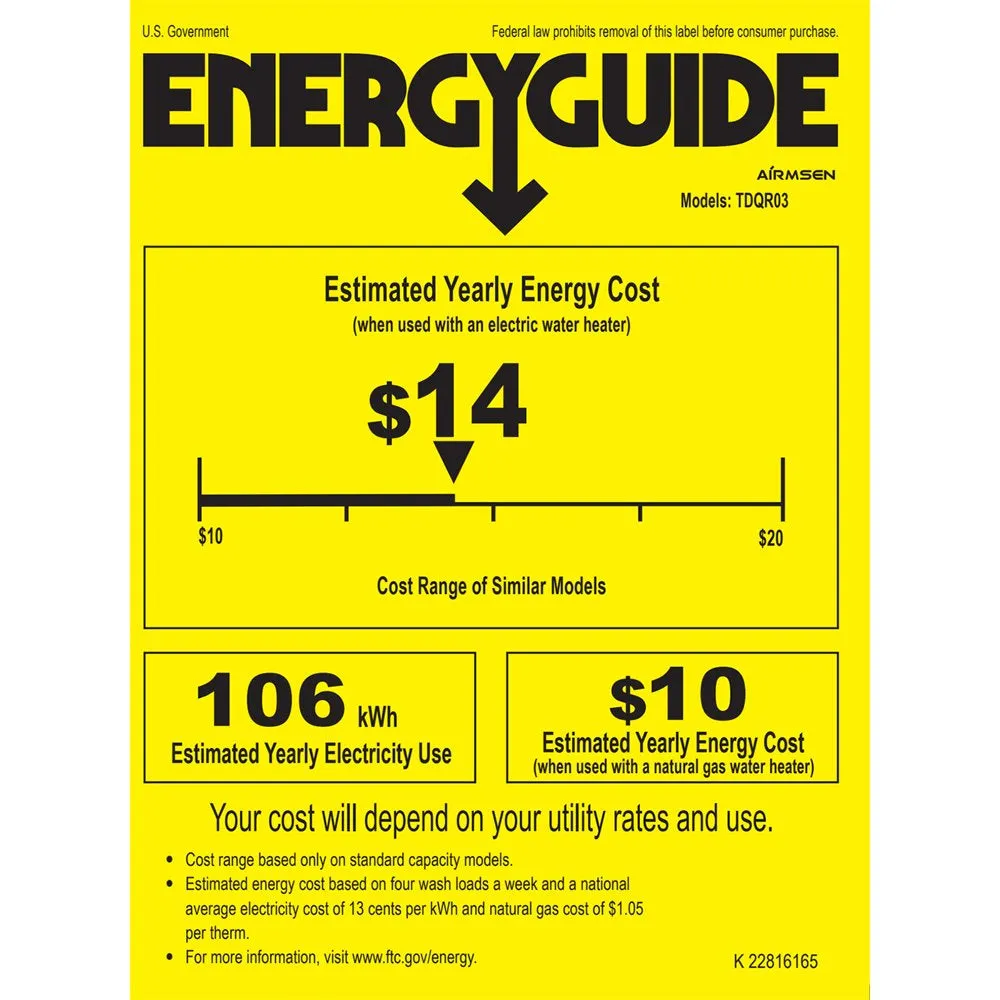 Portable Countertop Dishwasher with 5-Liter Built-In Water Tank and Air-Dry Function, 5 Washing Programs