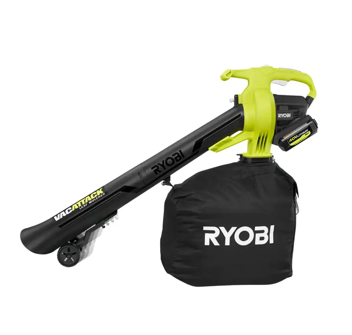 RY40451-2B 40V Vac Attack Cordless Leaf Vacuum/Mulcher with (2) 5.0 Ah Batteries and (1) Charger