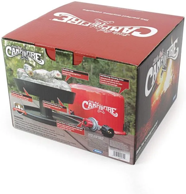Camco Little Red Campfire 11.25��� Portable Propane Fire Pit with 65,000 BTU for Camping & Patios