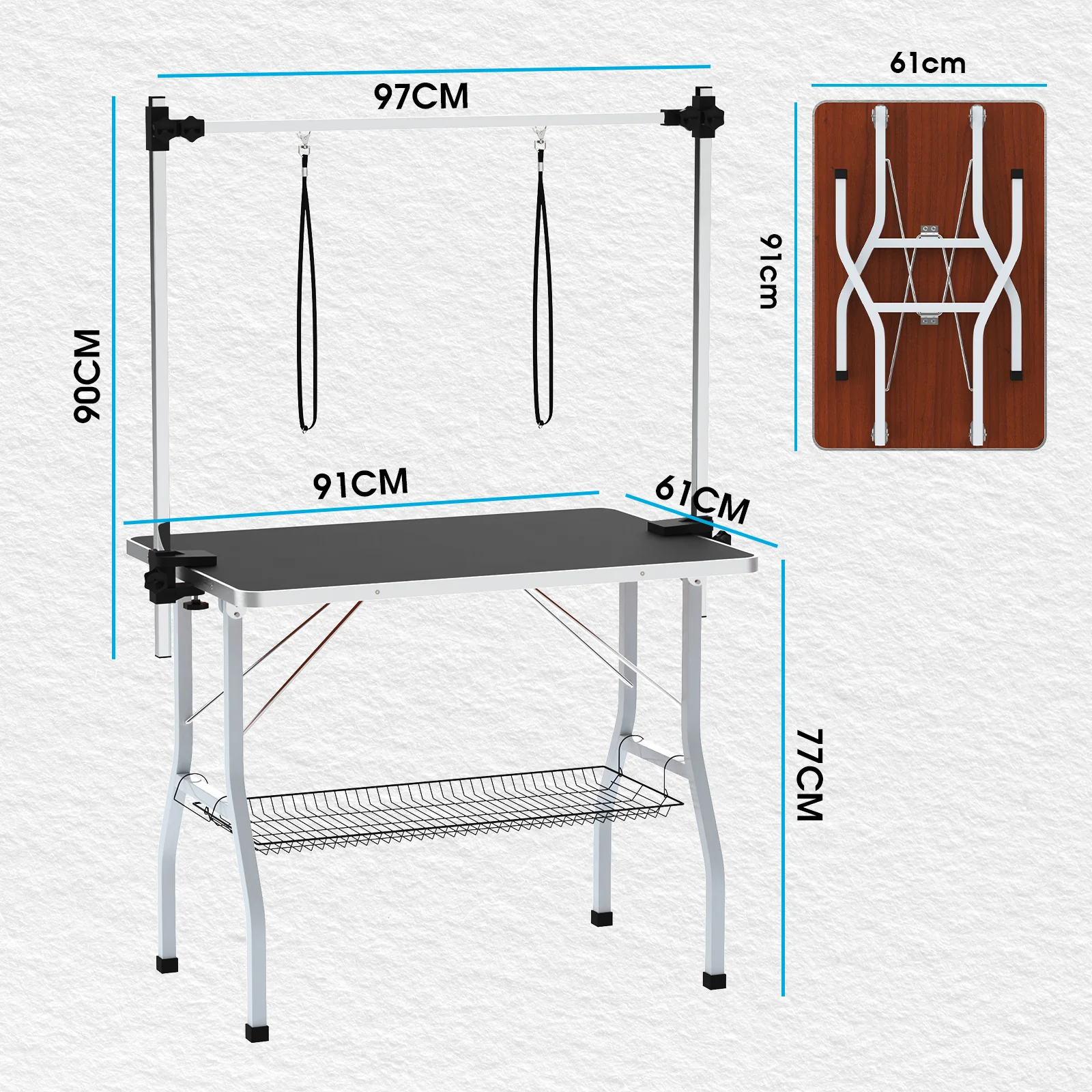 Pet Grooming Table 2 Arms Foldable