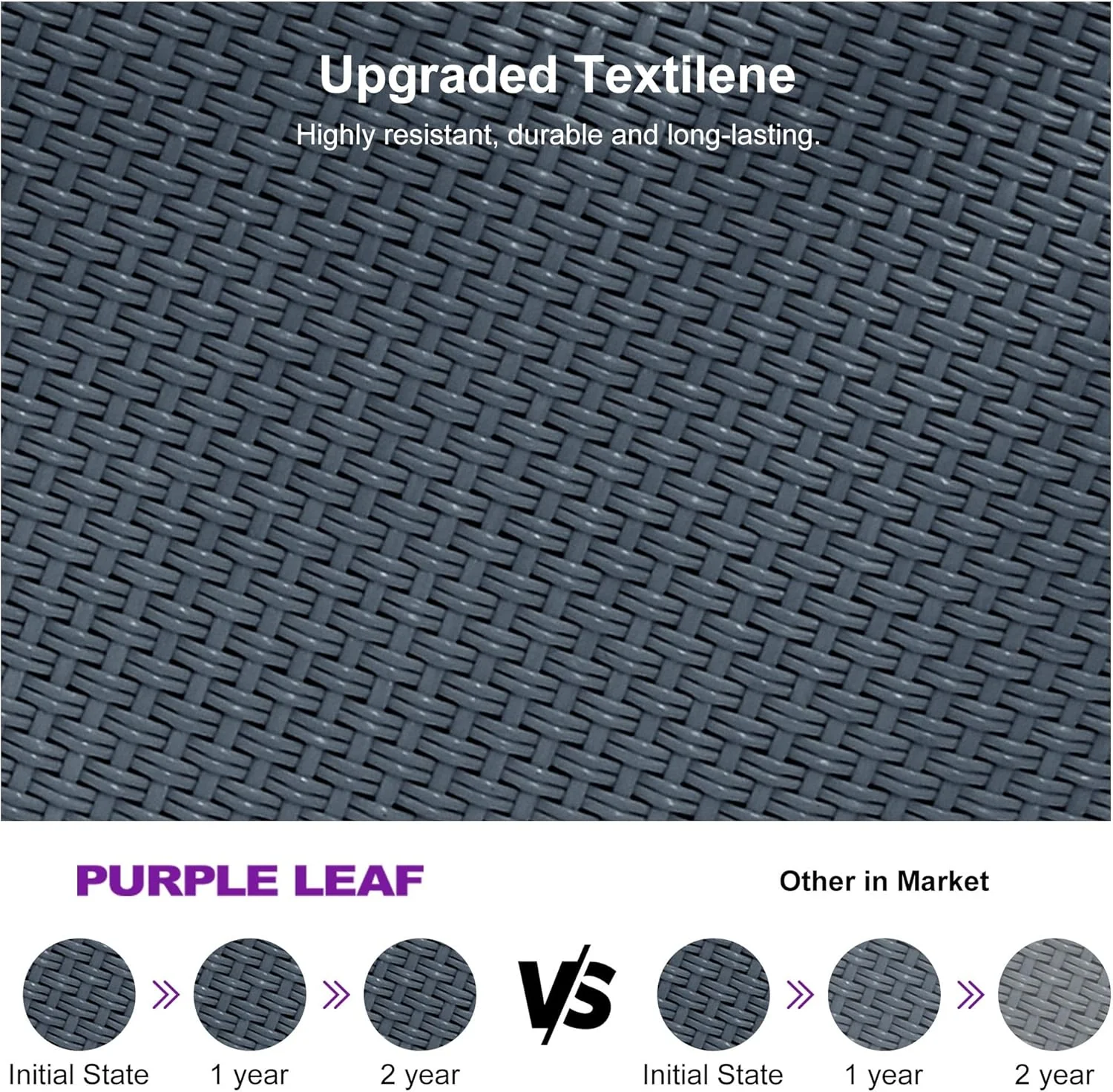 PURPLE LEAF Patio Tanning Lounge Chair Set with Face Down Hole Outdoor Aluminum Adjustable Reclining Chairs Wheels Pillows and Table for Poolside Beach Sunbathing Lounger, Beige