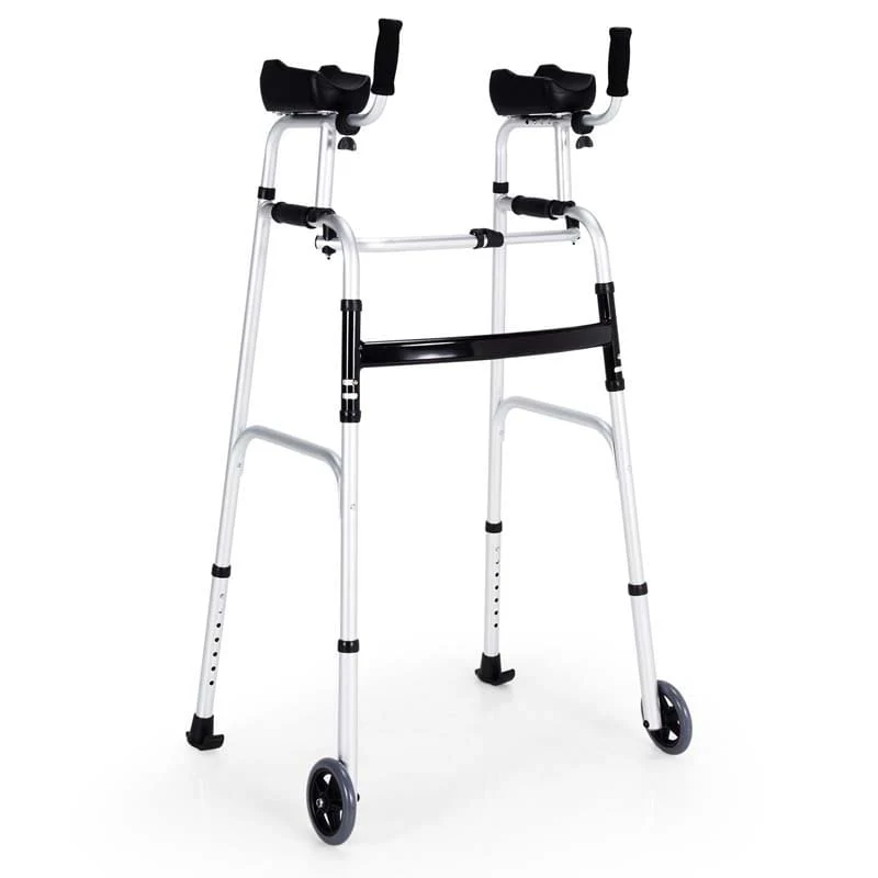 Foldable Standard Walker 440lbs Walking Mobility Aid with 5