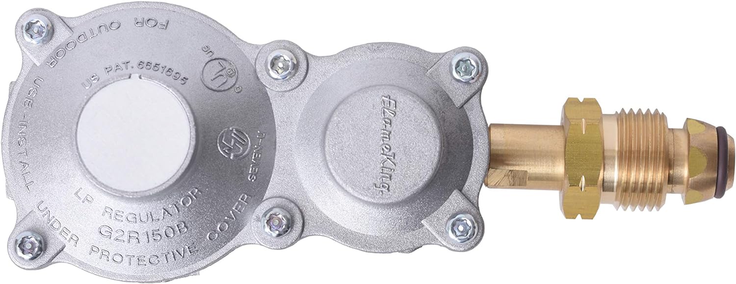 Steel Propane Tank Cylinder with POL Valve and Collar, Great for Mixed Heating Systems, Home fireplaces, Dryers and Grills-Flame King