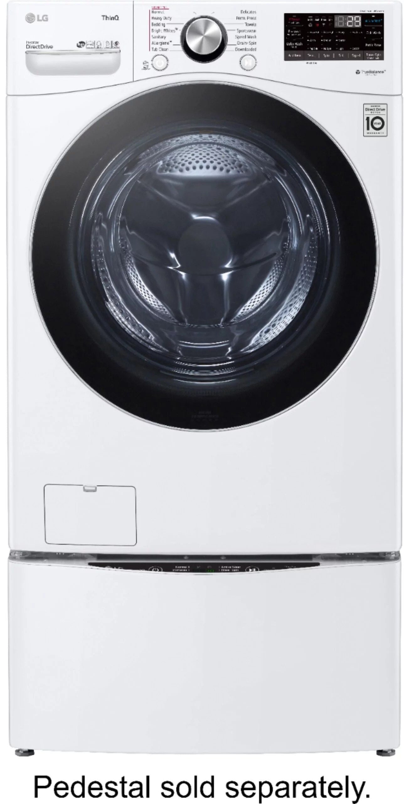 LG �C 5.0 Cu. Ft. High-Efficiency Stackable Smart Front Load Washer with Steam and Built-In Intelligence �C White