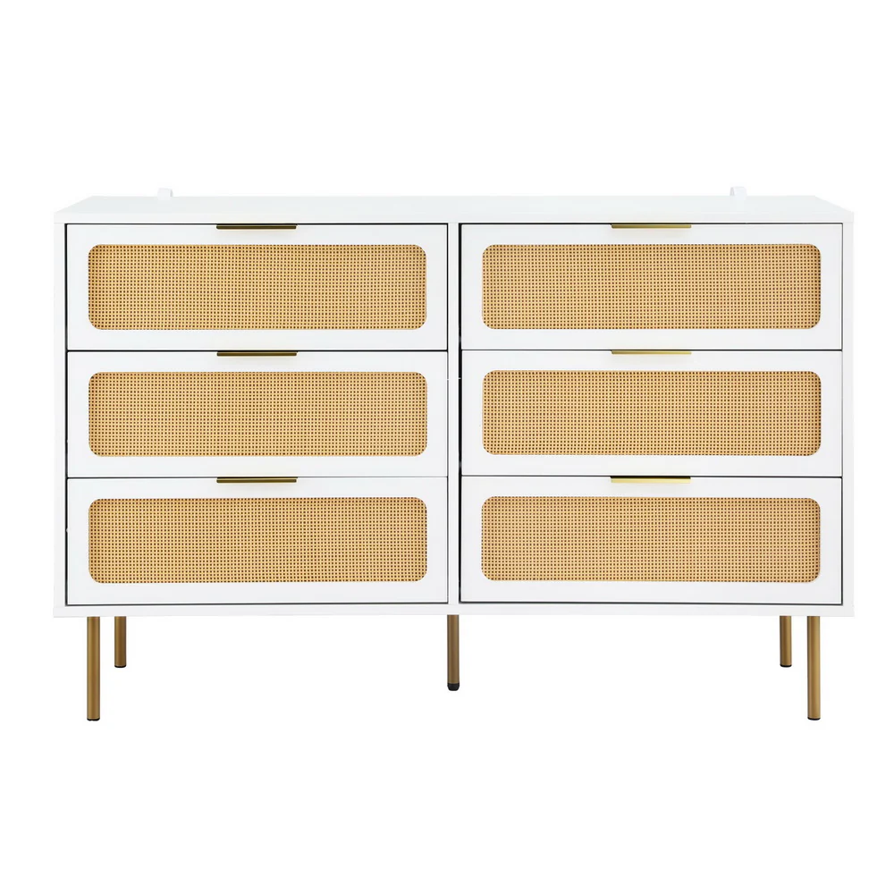 Artiss Chest of 6 Drawers Lowboy Cabinet White
